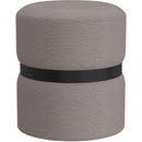!nspire Demi 402-172GY Round Ottoman and Warm Grey and Black IMAGE 1