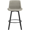 !nspire Fern 203-666GY 26" Counter Stool with Swivel - Grey Fabric and Black IMAGE 4