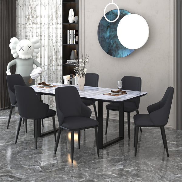 Worldwide Home Furnishings Gavin/Kash 7 pc Dinette 207-360_084BLK IMAGE 1