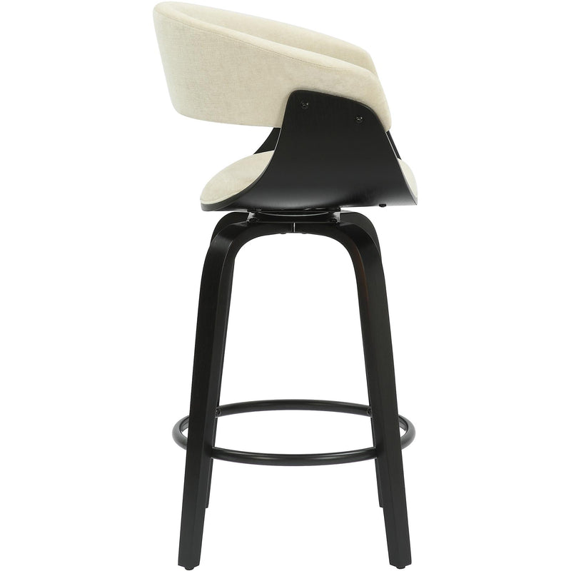 !nspire Holt 203-981BG_BK 26" Counter Stool - Beige Fabric and Black IMAGE 3