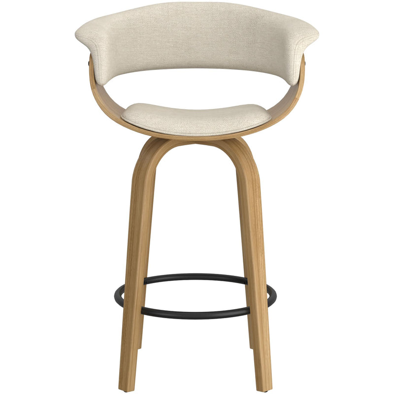 !nspire Holt 203-981BG_NT 26" Counter Stool - Beige Fabric and Natural IMAGE 4