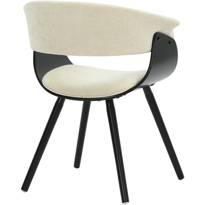 !nspire Holt 403-981BG_BK Accent/Dining Chair - Beige Fabric and Black IMAGE 2