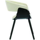 !nspire Holt 403-981BG_BK Accent/Dining Chair - Beige Fabric and Black IMAGE 3