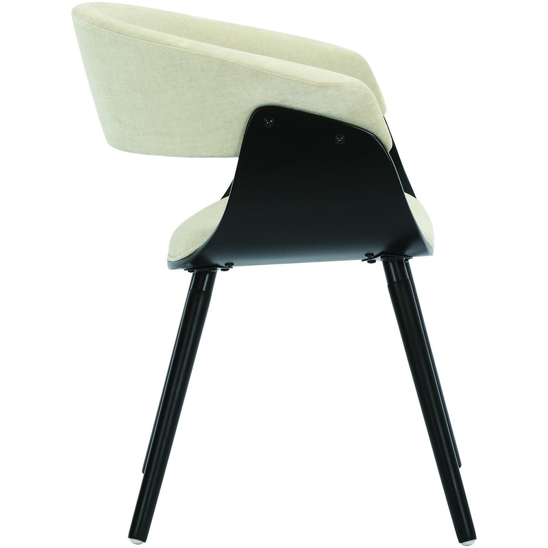 !nspire Holt 403-981BG_BK Accent/Dining Chair - Beige Fabric and Black IMAGE 3