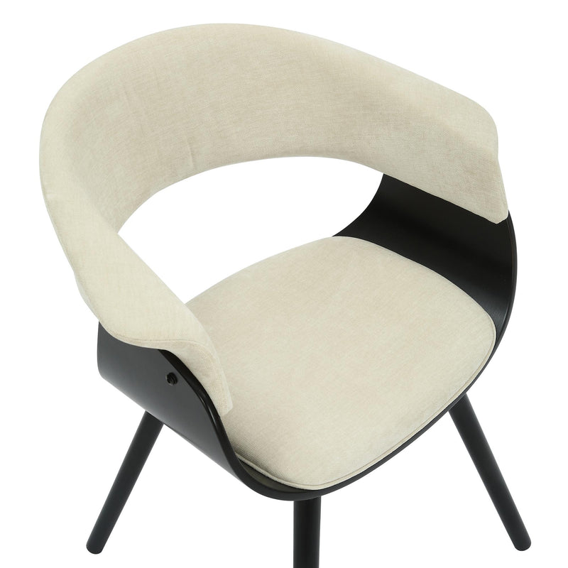 !nspire Holt 403-981BG_BK Accent/Dining Chair - Beige Fabric and Black IMAGE 5