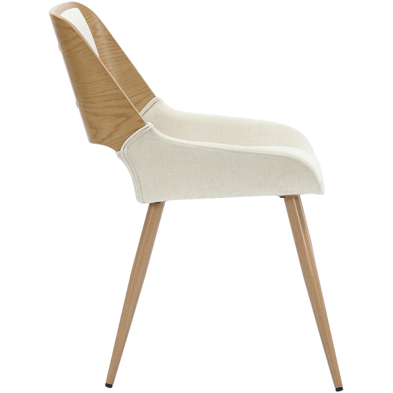 !nspire Hudson 202-582BG Dining Chair - Beige Fabric and Natural Metal and Wood IMAGE 3