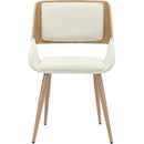 !nspire Hudson 202-582BG Dining Chair - Beige Fabric and Natural Metal and Wood IMAGE 4