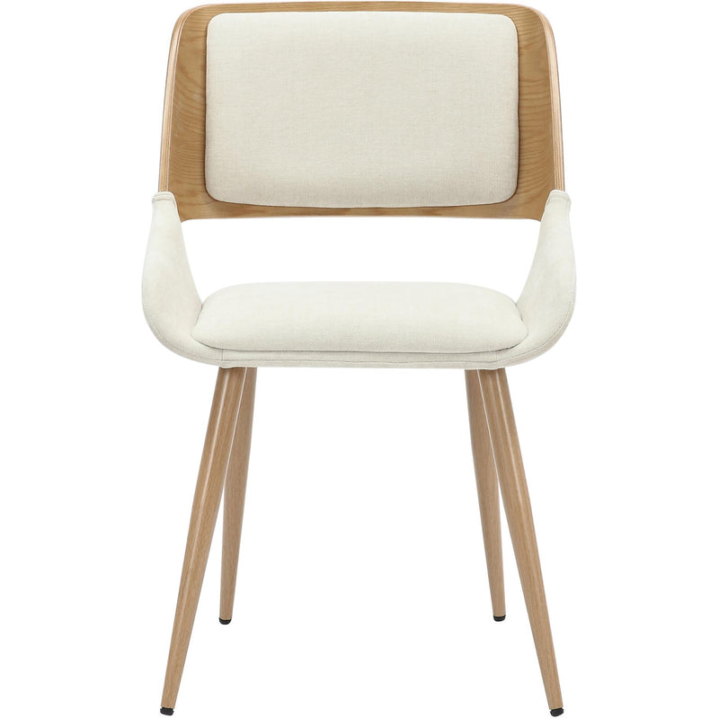 !nspire Hudson 202-582BG Dining Chair - Beige Fabric and Natural Metal and Wood IMAGE 4