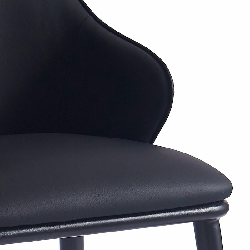 !nspire Kash 202-084BLK Dining Chair - Black Faux Leather and Black IMAGE 5