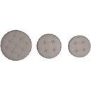 !nspire Lexi 402-173GY_BK 3 pc Round Storage Ottoman Set - Warm Grey and Black IMAGE 3