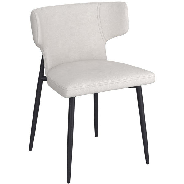 !nspire Olis 202-085BEG Dining Chair - Beige Fabric and Black IMAGE 1