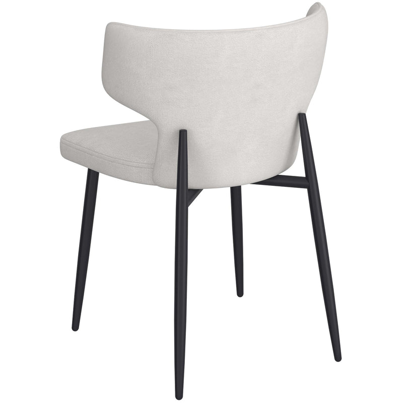 !nspire Olis 202-085BEG Dining Chair - Beige Fabric and Black IMAGE 2