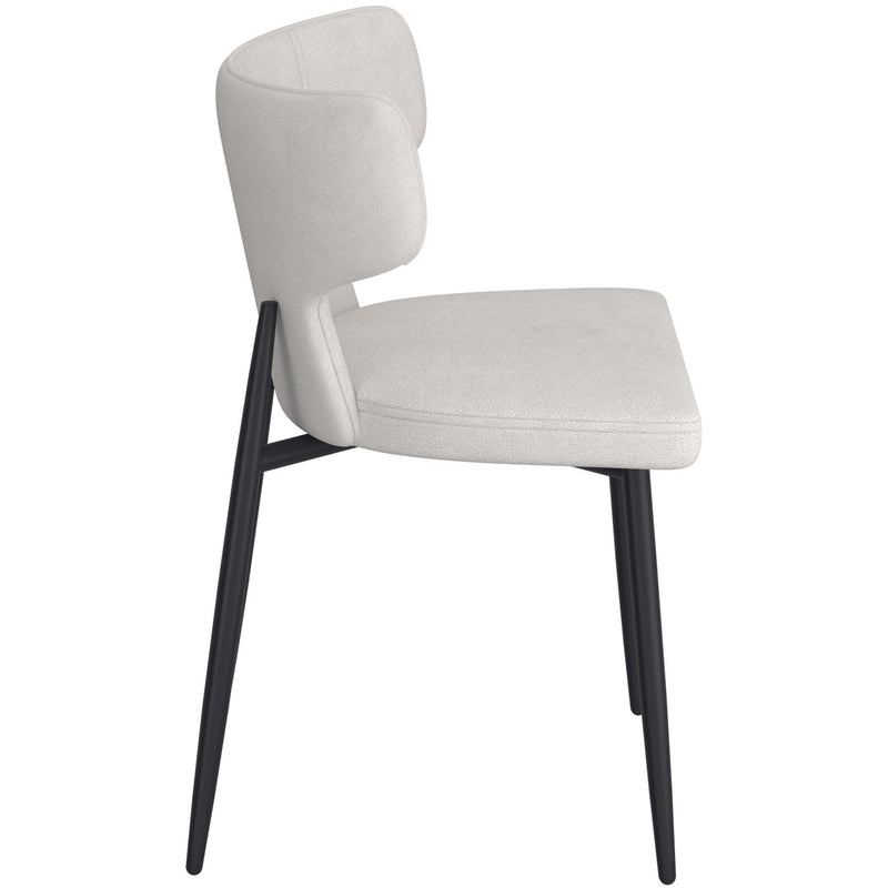 !nspire Olis 202-085BEG Dining Chair - Beige Fabric and Black IMAGE 3