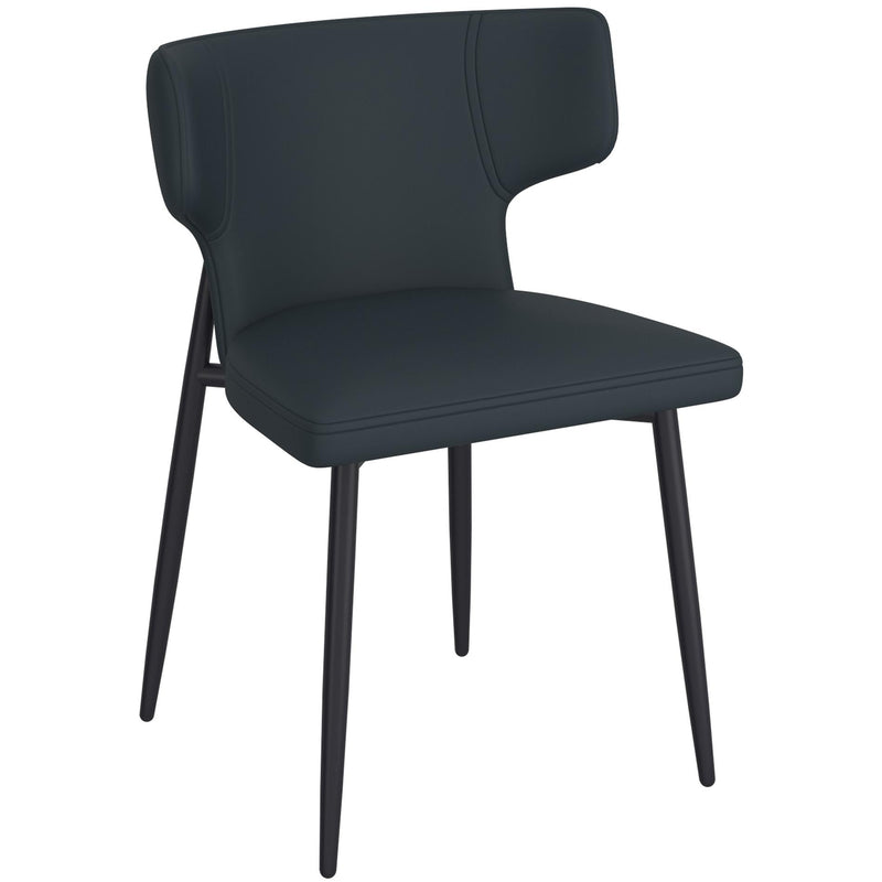 !nspire Olis 202-085PUBK Dining Chair - Black Faux Leather and Black IMAGE 1