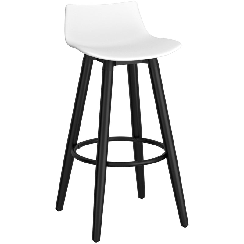 !nspire Rango 203-842WT 26" Counter Stool - White and Black IMAGE 1