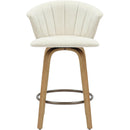 !nspire Tula 203-583BEG 26" Counter Stool - Beige Fabric and Natural IMAGE 4