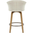!nspire Tula 203-583BEG 26" Counter Stool - Beige Fabric and Natural IMAGE 6