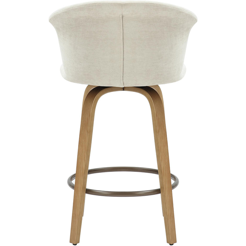 !nspire Tula 203-583BEG 26" Counter Stool - Beige Fabric and Natural IMAGE 6