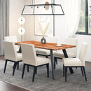 !nspire Virag/Cortez 207-571_081PUBGBK 7 pc Dining Set - Natural/Beige/Black IMAGE 1