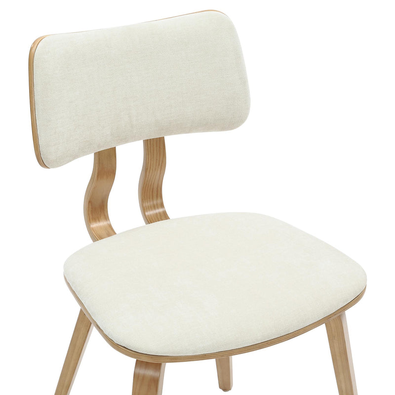 !nspire Zuni 202-581BG Dining Chair - Beige Fabric and Natural IMAGE 6