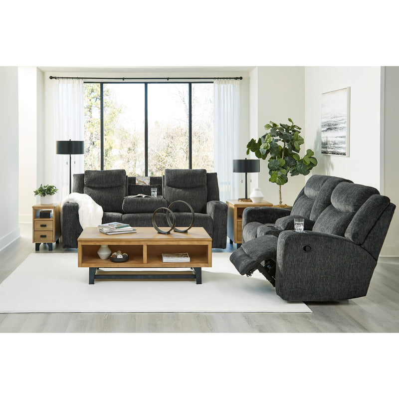 Signature Design by Ashley Martinglenn Reclining Fabric Loveseat with Console 4650494C IMAGE 13