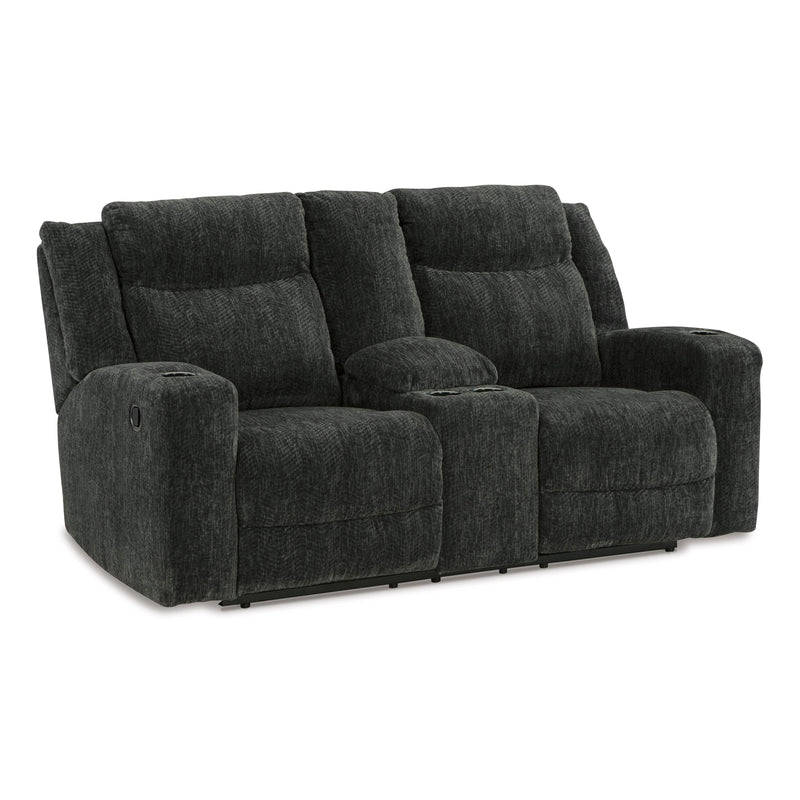 Signature Design by Ashley Martinglenn Reclining Fabric Loveseat with Console 4650494C IMAGE 1