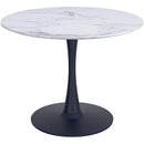 !nspire Zilo/Kash 207-671SBK_084BEG 5 pc Dining Set - Faux Marble/Black/Beige IMAGE 2