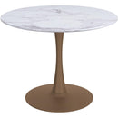 !nspire Zilo/Olis 207-671SGD_085PUBG 3 pc Dining Set - Faux Marble/Gold/Beige IMAGE 2