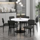 !nspire Zilo/Zeke 207-671LBK_090CH 7 pc Dining Set - Faux Marble/Black/Charcoal IMAGE 1