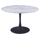 !nspire Zilo/Zeke 207-671LBK_090CH 7 pc Dining Set - Faux Marble/Black/Charcoal IMAGE 2