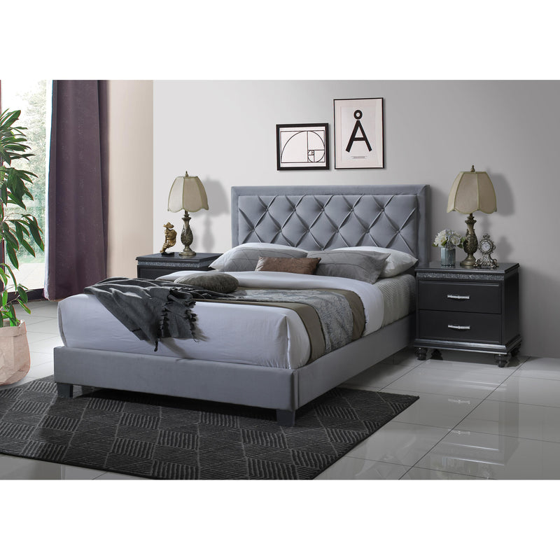 Crown Mark Danzy Queen Upholstered Panel Bed 5092-Q-HBFB/5092-KQ-RAIL IMAGE 2