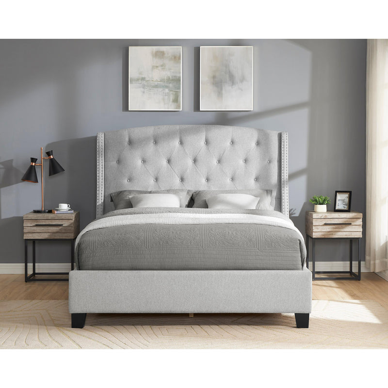 Crown Mark Eva King Upholstered Platform Bed 5111DV-K-HBFB/5111DV-KQ-RAIL IMAGE 3