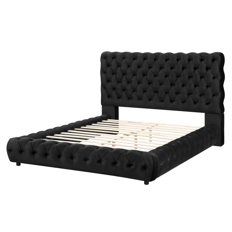 Crown Mark Flory King Upholstered Platform Bed 5112BK-K-HBFB/5112BK-KQ-RAIL IMAGE 3