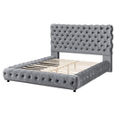  Crown Mark Flory 5112GY-Q Queen Bed - Grey IMAGE 3