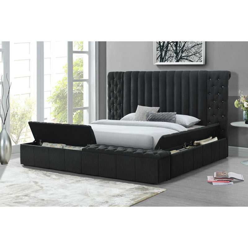 Crown Mark Danbury King Upholstered Platform Bed with Storage 5201CL-K-FB/5201CL-K-HB/5201CL-KQ-HBPL/5201CL-KQ-RL-L/5201CL-KQ-RL-R IMAGE 2