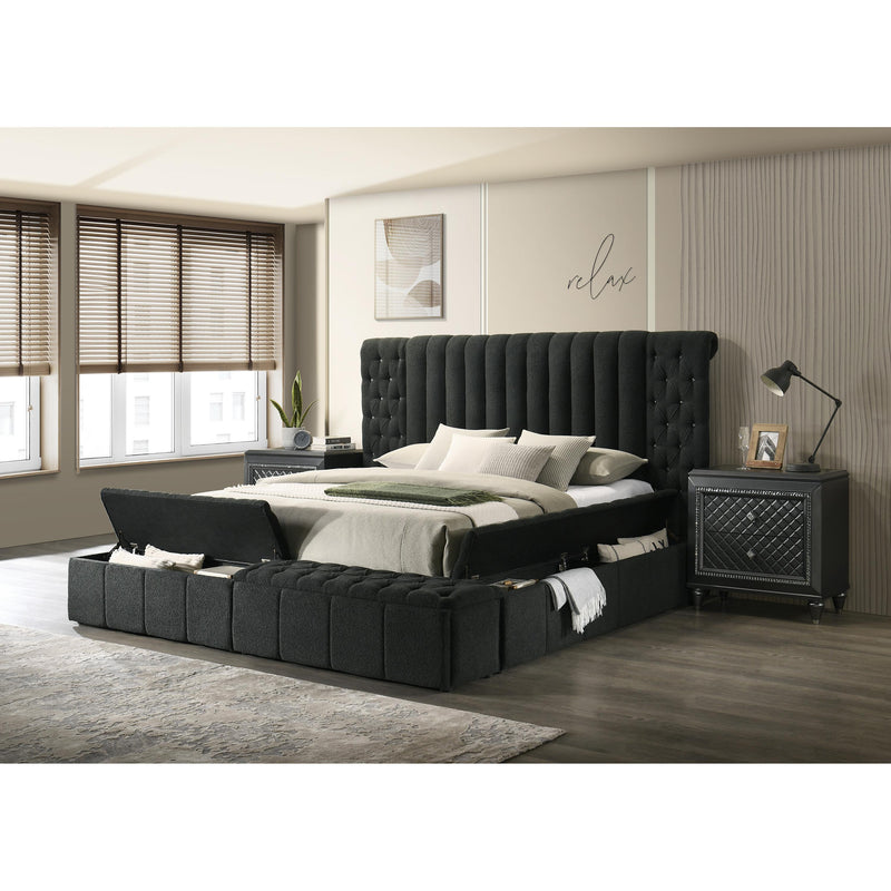 Crown Mark Danbury King Upholstered Platform Bed with Storage 5201CL-K-FB/5201CL-K-HB/5201CL-KQ-HBPL/5201CL-KQ-RL-L/5201CL-KQ-RL-R IMAGE 4