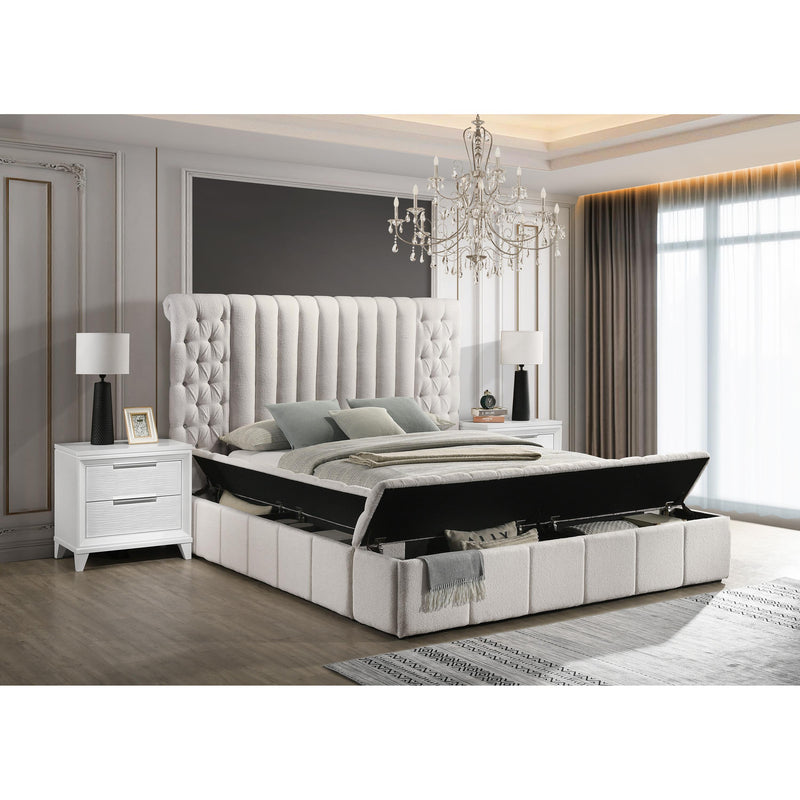 Crown Mark Danbury King Upholstered Platform Bed with Storage 5201WH-K-FB/5201WH-K-HB/5201WH-KQ-HBPL/5201WH-KQ-RL-L/5201WH-KQ-RL-R IMAGE 2