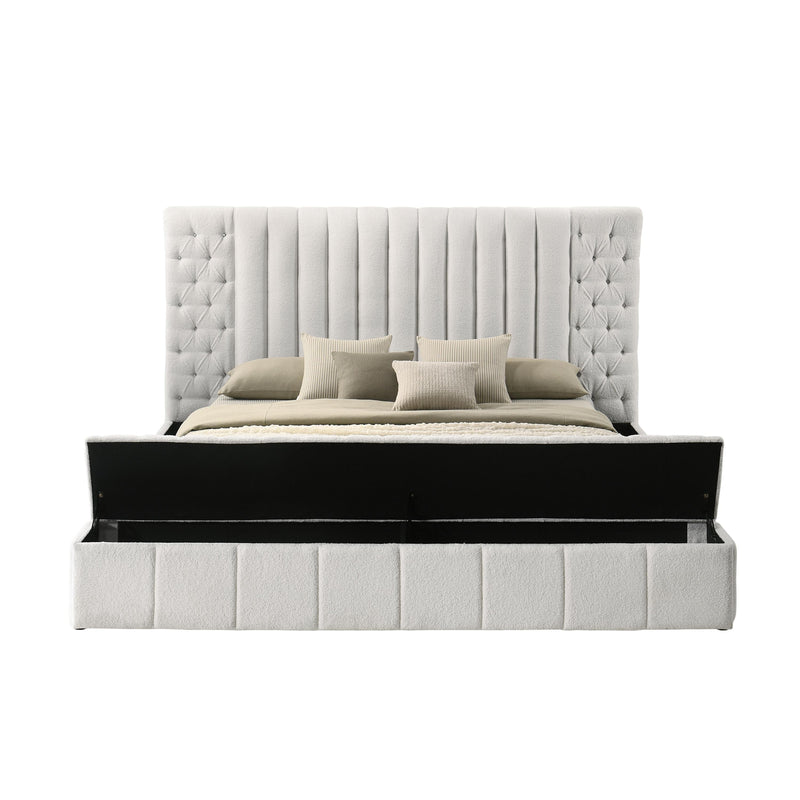 Crown Mark Danbury Queen Upholstered Platform Bed with Storage 5201WH-Q-FB/5201WH-Q-HB/5201WH-KQ-HBPL/5201WH-KQ-RL-L/5201WH-KQ-RL-R IMAGE 4