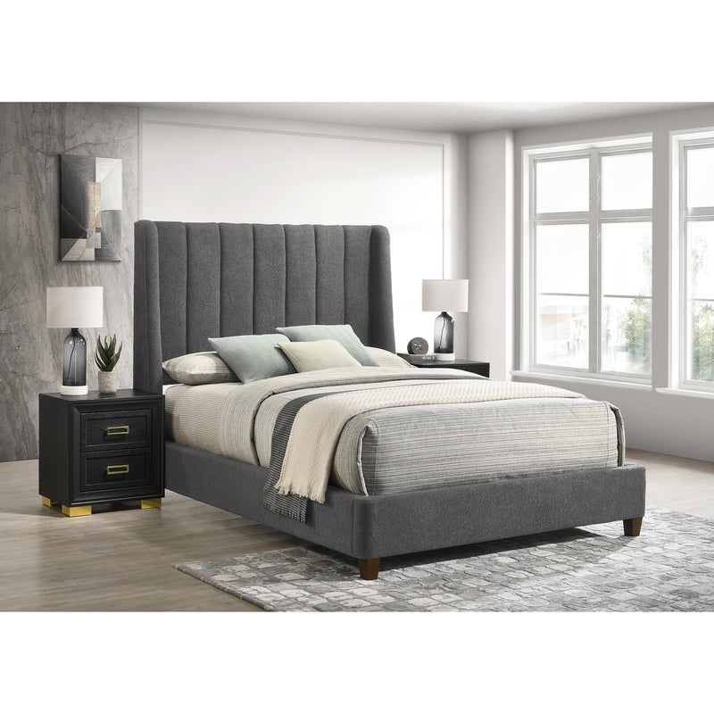 Crown Mark Agnes Queen Upholstered Platform Bed 5264CL-Q-HBFB/5264CL-KQ-RAIL IMAGE 2