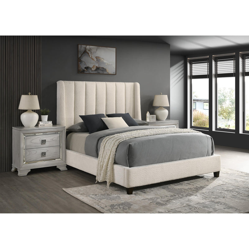 Crown Mark Agnes Queen Upholstered Platform Bed 5264WH-Q-HBFB/5264WH-KQ-RAIL IMAGE 2