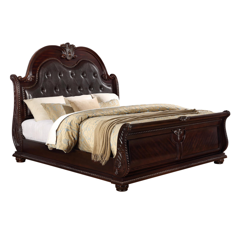 Crown Mark Stanley King Sleigh Bed B1600B-K-FB/B1600B-K-HB/B1600B-KQ-HBLEG/B1600B-KQ-RAIL IMAGE 1