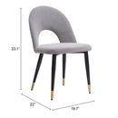  Zuo Menlo 109874 Dining Chair - Grey IMAGE 10