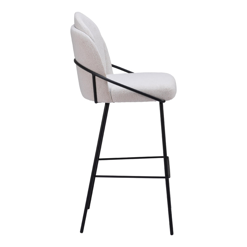  Zuo Jambi 109969 Barstool - Ivory IMAGE 2