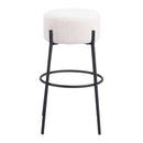  Zuo Blanche 109742 Barstool - Ivory IMAGE 3