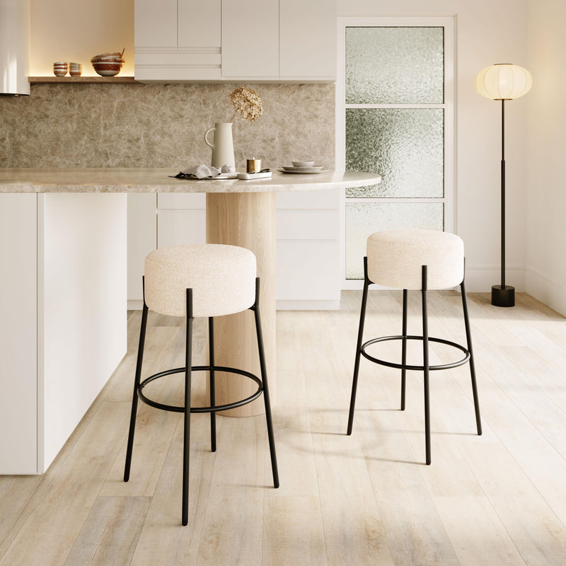  Zuo Blanche 109742 Barstool - Ivory IMAGE 5