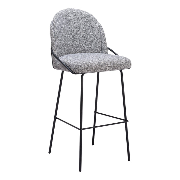  Zuo Jambi 109968 Barstool - Black & White IMAGE 1