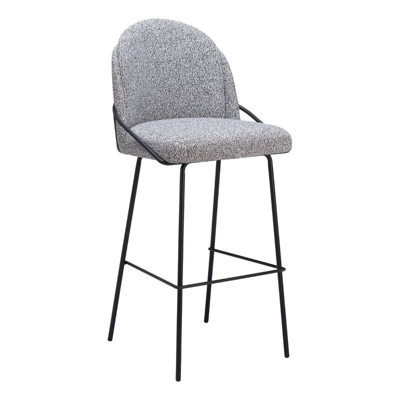  Zuo Jambi 109968 Barstool - Black & White IMAGE 1