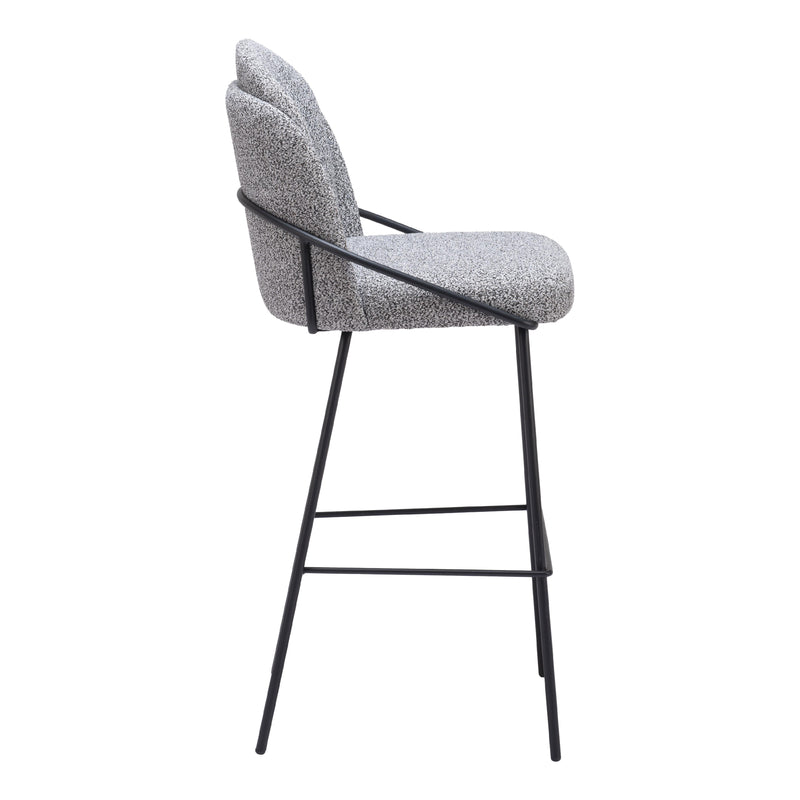  Zuo Jambi 109968 Barstool - Black & White IMAGE 2