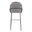  Zuo Jambi 109968 Barstool - Black & White IMAGE 4