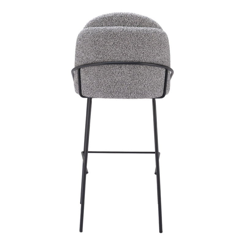  Zuo Jambi 109968 Barstool - Black & White IMAGE 4